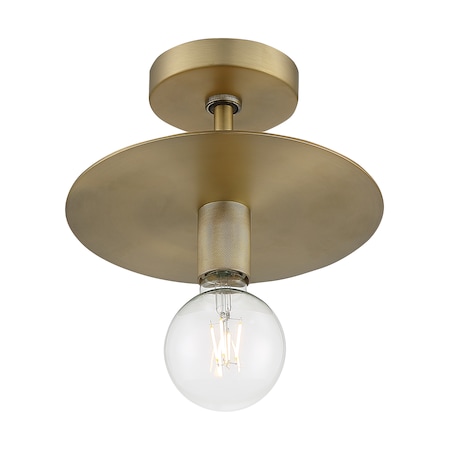 Nuvo Fixture, Semi Flush, 1-Lght, Incandescent, 60W, 120V, A19, Medium Base 60/7244